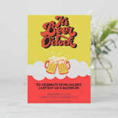 Moderne kühne Bachelor Party Einladung (Stehend Vorderseite)