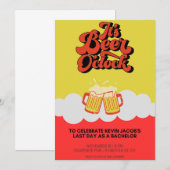 Moderne kühne Bachelor Party Einladung (Vorne/Hinten)