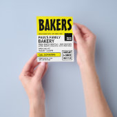 Moderne, kühne, Bäckerei Store-Werbung Flyer (Gruppe)