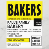 Moderne, kühne, Bäckerei Store-Werbung Flyer (Vorne)