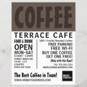Moderne, kühne Barista, Café, Coffeehouse Werbung Flyer (Vorne)