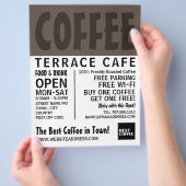 Moderne, kühne Barista, Café, Coffeehouse Werbung Flyer (Hand)
