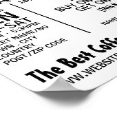 Moderne, kühne Barista, Café, Coffeehouse Werbung Poster (Ecke)