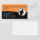 Moderne, kühne Baustellen Business Cards Design 2 Visitenkarte (Vorne/Hinten)