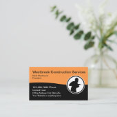 Moderne, kühne Baustellen Business Cards Design 2 Visitenkarte (Stehend Vorderseite)