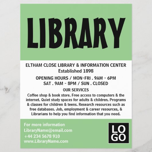 Moderne Kühne, Bibliothekswerbung Flyer (Vorne)