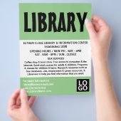 Moderne Kühne, Bibliothekswerbung Flyer (Hand)