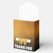 Moderne, kühne Black Gold Bow Wedding Geschenkschachtel (Geöffnet)