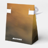 Moderne, kühne Black Gold Bow Wedding Geschenkschachtel (Rückseite)