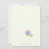 Moderne, kühne Blume Kinderdusche Einladungen (Rückseite)