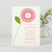 Moderne, kühne Blume Kinderdusche Einladungen (Stehend Vorderseite)