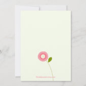 Moderne, kühne Blume Kinderdusche Einladungen (Rückseite)