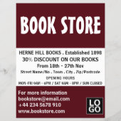 Moderne kühne Buchladungen Flyer (Vorne)