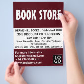 Moderne kühne Buchladungen Flyer (Hand)