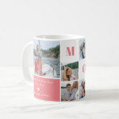 Moderne, kühne Buchstaben MAMA 7 Maßgeschneiderte Kaffeetasse (Vorderseite Links)