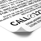 Moderne, kühne, CCTV-Sicherheitswerbung Poster (Ecke)