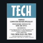 Moderne, kühne Computerreparaturspezialwerbung Flyer<br><div class="desc">Moderne,  kühne,  Computer-Reparatur-Spezialisten Werbe-Flyer durch den Business Card Store.</div>