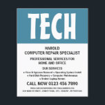 Moderne, kühne Computerreparaturspezialwerbung Flyer<br><div class="desc">Moderne,  kühne,  Computer-Reparatur-Spezialisten Werbe-Flyer durch den Business Card Store.</div>