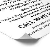 Moderne, kühne Computerreparaturspezialwerbung Poster (Ecke)