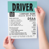 Moderne, kühne Fahrschule, Lehrerwerbung Flyer (Hand)