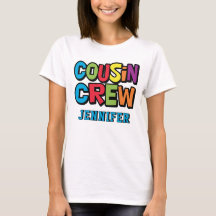 Moderne, kühne, farbenfrohe Cousin-Crew-Familientr