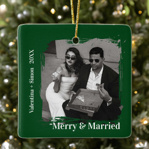 Moderne kühne Foto Hochzeit und Ehe Keramikornament