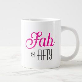 Moderne kühne Fünfzig & Fantastisch 50. Geburtstag Jumbo-Tasse