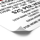 Moderne, kühne, gitarre Lektionen Werbung Poster (Ecke)