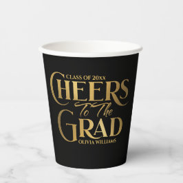 Moderne, kühne Graduate Cheers zum Grad Party Pappbecher
