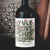 Moderne, kühne grafische Typografie Weinetikett