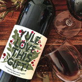 Moderne, kühne grafische Typografie Weinetikett