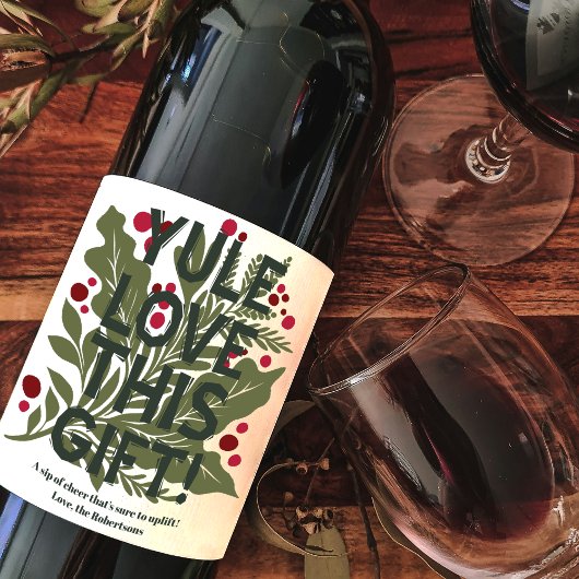 Moderne, kühne grafische Typografie Weinetikett