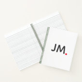 Moderne kühne Initialen | Auffällige Erklärung Spa Notizblock (Innenseite)