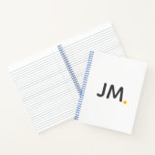 Moderne kühne Initialen | Stilvolle Mustard Monogr Notizblock (Innenseite)