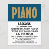 Moderne Kühne, Keyboard, Klavierunterricht Flyer (Vorne)