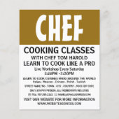 Moderne Kühne, Koch, Kochkurse Werbung Flyer (Vorne)