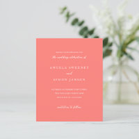 Moderne, kühne, lebendige Korallen-Hochzeit - Save