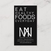 Moderne, kühne Lemon Ernährung gesund Visitenkarte (Rückseite)