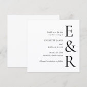 Moderne, kühne Monogramm-Minimalist-Hochzeit Save The Date (Vorne/Hinten)