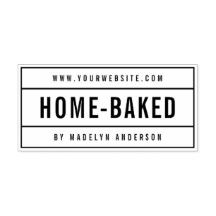 Moderne, kühne Namenswebseite Zuhause gebacken Permastempel