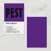 Moderne, kühne, Pest-Kontrolle Visitenkarte (Vorne/Hinten)