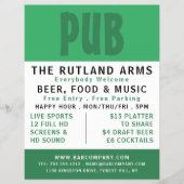 Moderne, kühne, Pub/Brauerei Werbung Flyer (Vorne)