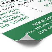 Moderne, kühne, Pub/Brauerei Werbung Poster (Ecke)