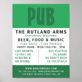 Moderne, kühne, Pub/Brauerei Werbung Poster (Vorne)