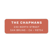 Moderne, kühne rote Rücksendeadresse (Vorne)