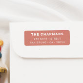 Moderne, kühne rote Rücksendeadresse