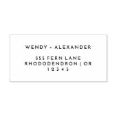 Moderne, kühne Rücksendeadresse Selbstbewusste Bri Permastempel (Design)