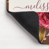 Moderne, kühne rustikale Blüten | Mädchenhaftes Ge Mousepad (Ecke)