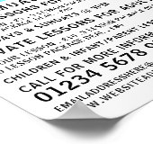 Moderne, kühne, schwimmende Lektion Werbung Poster (Ecke)