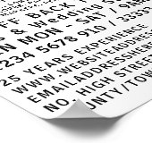 Moderne, kühne, Stationery & Office-Lieferungen Poster (Ecke)